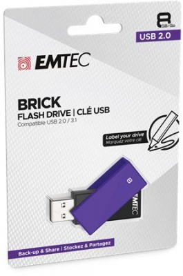 Pendrive, 8GB, USB 2.0, EMTEC "C350 Brick", lila